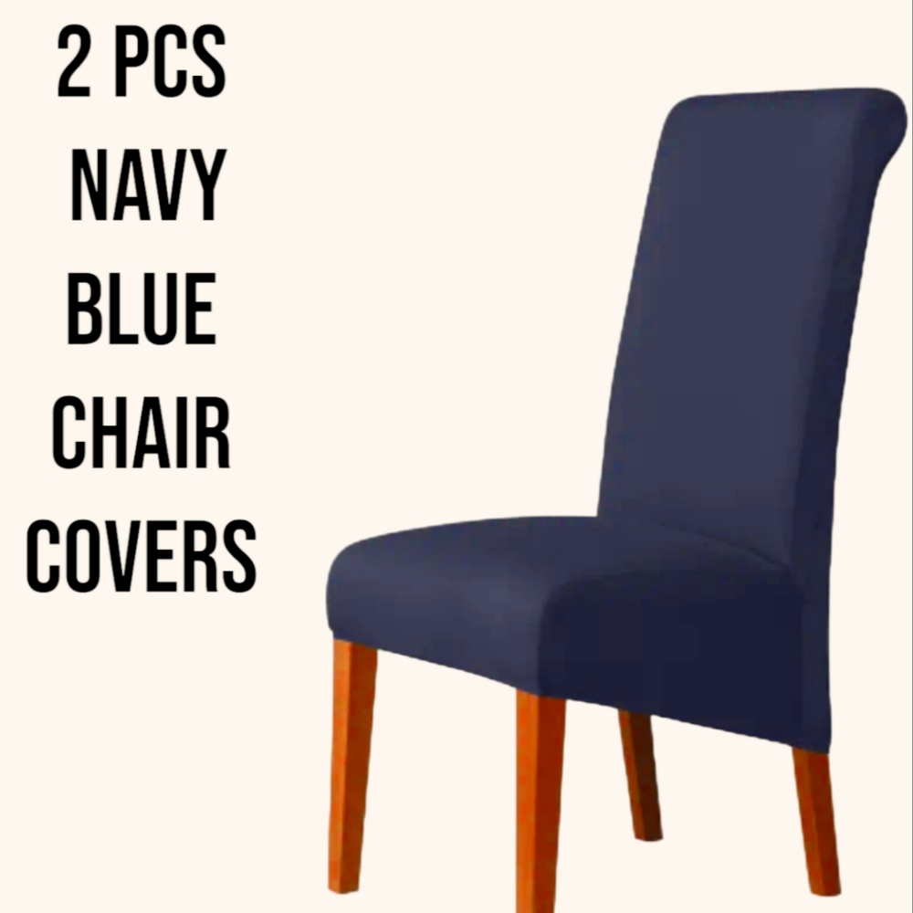 2 Navy Blue Chair/Seat Covers
